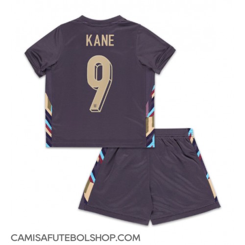 Camisa de time de futebol Inglaterra Harry Kane #9 Replicas 2º Equipamento Infantil Europeu 2024 Manga Curta (+ Calças curtas)